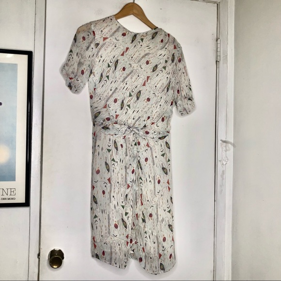 Isabel Marant Étoile sheer silk abstract print dress in Ecru